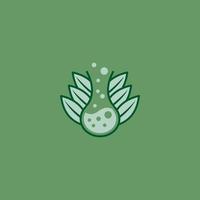 natural hierba sencillo logo vector