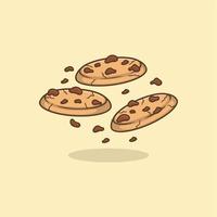 cute cartoon cookies vector