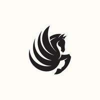 Pegasus simple logo vector