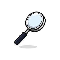 cute cartoon magnifying glass vector