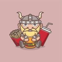 cute cartoon vikings vector