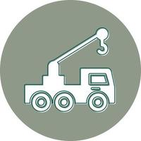 Lifting Crane Truck Vector Icon