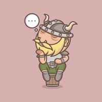 cute cartoon vikings vector