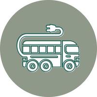 Electric Bus Vector Icon