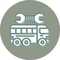 Repairing Bus Vector Icon