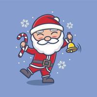 cute cartoon santa claus on christmas vector