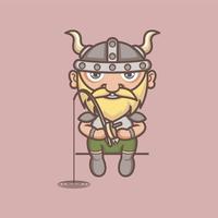 cute cartoon vikings vector