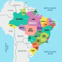 Brasil país mapa vector