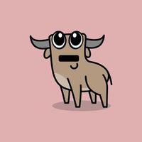 funny cartoon bull vector