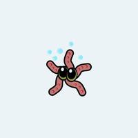 cute cartoon starfish vector