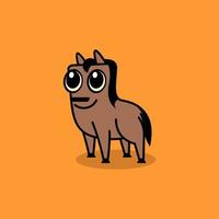 cute cartoon horse vector