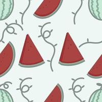 cartoon watermelon pattern vector