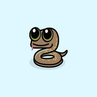 cute cartoon python vector