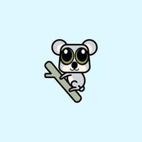 lindo koala de dibujos animados vector