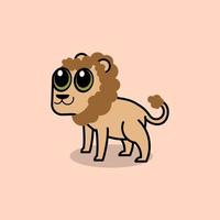 cute cartoon lion vector