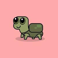 cute turtle cartoon vector