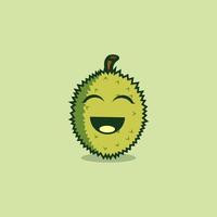 cute cartoon durian vector