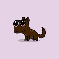 cute cartoon weasel vector