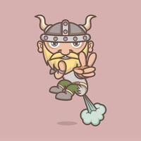 cute cartoon vikings vector