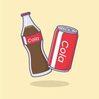cute cartoon cola drink vector