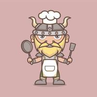 cute cartoon vikings vector