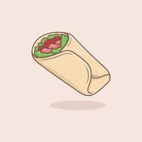 cute cartoon burritos vector