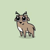 cute cartoon deer vector