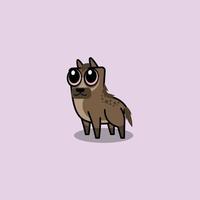 cute cartoon hyena vector