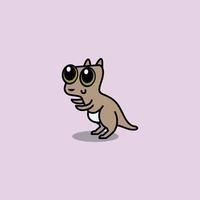 cute cartoon kangaroo vector