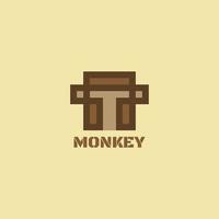 monkey simple logo vector