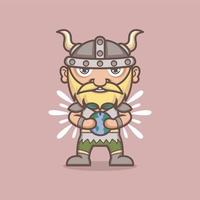 cute cartoon vikings vector