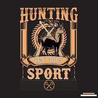 Hunting t shirt design. vector