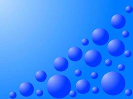 Blue abstract background with 3d bubble vector