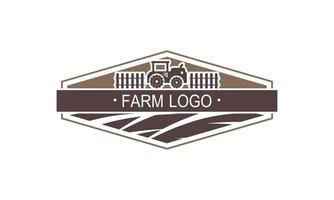 ilustración granja color logo en Clásico estilo vector
