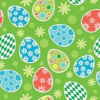 Easter seamless background green vector illustration