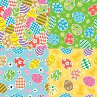 Easter seamless background set vector