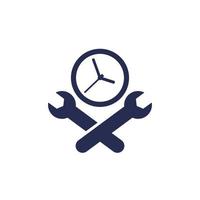 maintenance time icon on white vector