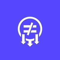 Reducing inequality and injustice icon, vector