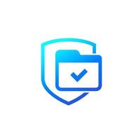secure folder, protected data icon for web vector