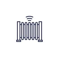 automatic gate line icon on white vector