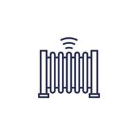 automatic gate line icon on white vector