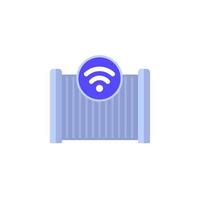 automatic gate icon, flat vector