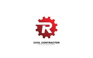 R Engineering logo design inspiration. Vector letter template design for brand.