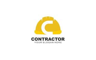 C CONSTRUCTION logo design inspiration. Vector letter template design for brand.