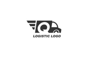 Q delivery logo design inspiration. Vector letter template design for brand.