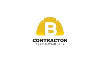 B CONSTRUCTION logo design inspiration. Vector letter template design for brand.