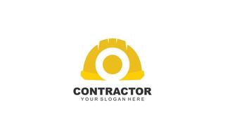 O CONSTRUCTION logo design inspiration. Vector letter template design for brand.