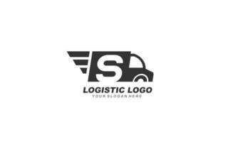 S  delivery logo design inspiration. Vector letter template design for brand.