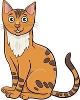 funny cartoon cat comic animal character vector