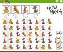 how many cartoon dogs characters counting task vector